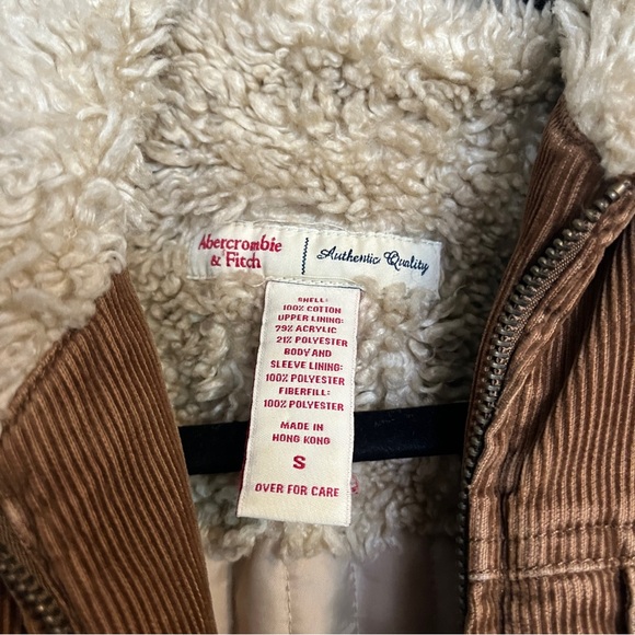 Abercrombie & Fitch Brown Sherpa Corduroy Jacket - Picture 3 of 4